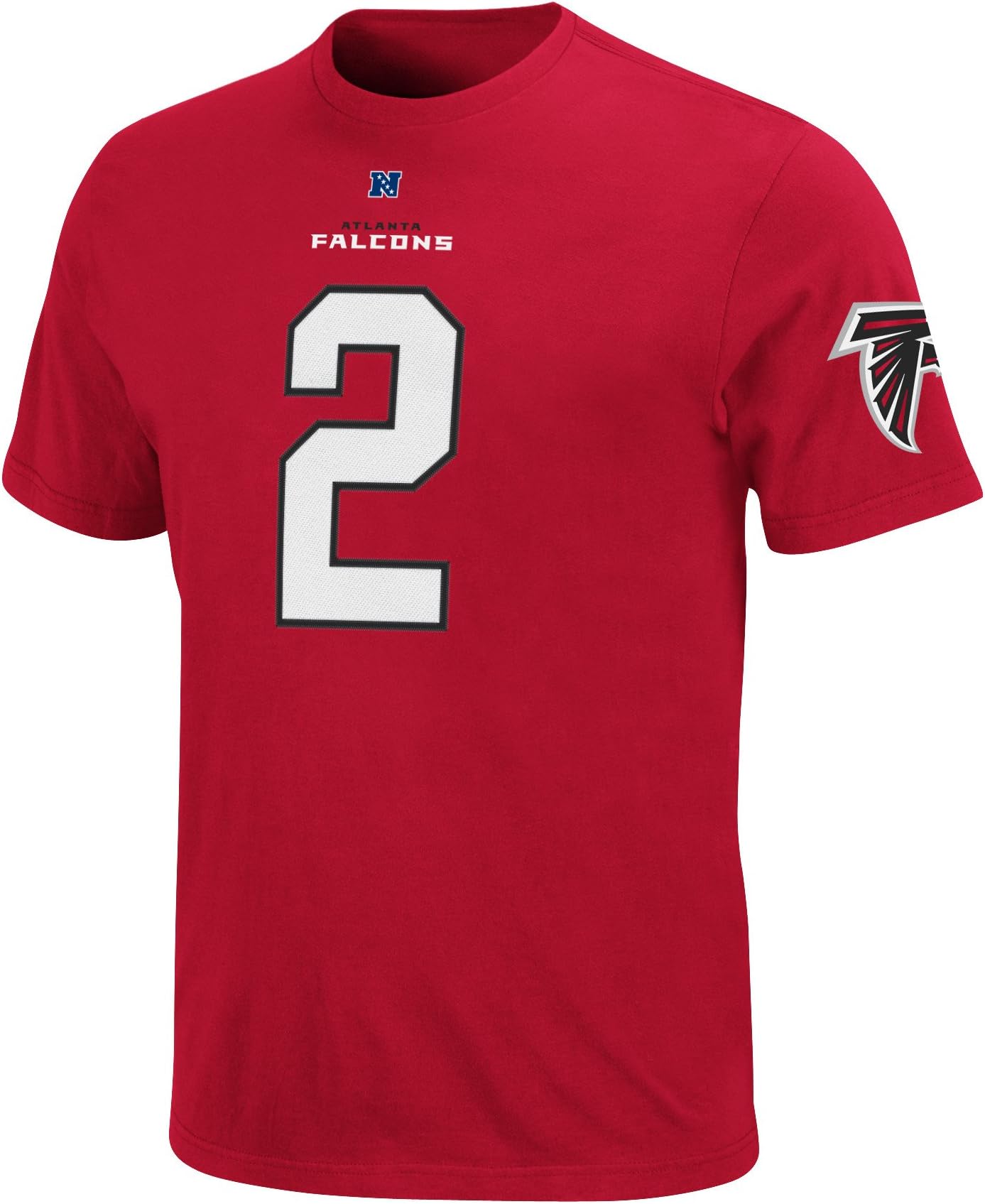 NFL Mens Atlanta Falcons Matt Ryan The Eligible Receiver Bright Cardinal Short Sleeve Basic Crew Neck Tee (Bright Cardinal, Medium)