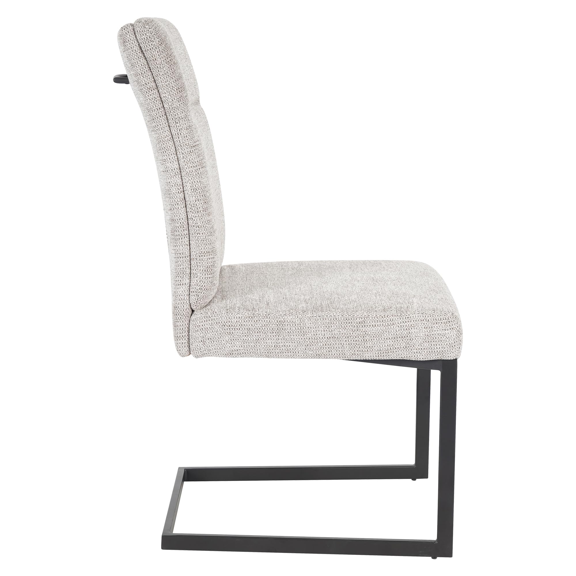 Raburg Freischwinger Maggie, 2er-Set, Stoffbezug, Beige/Schwarz, gepolstert | ergonomisch gepolstert, Metallgestell, für Esszimmer, Küche und Wohnbereich