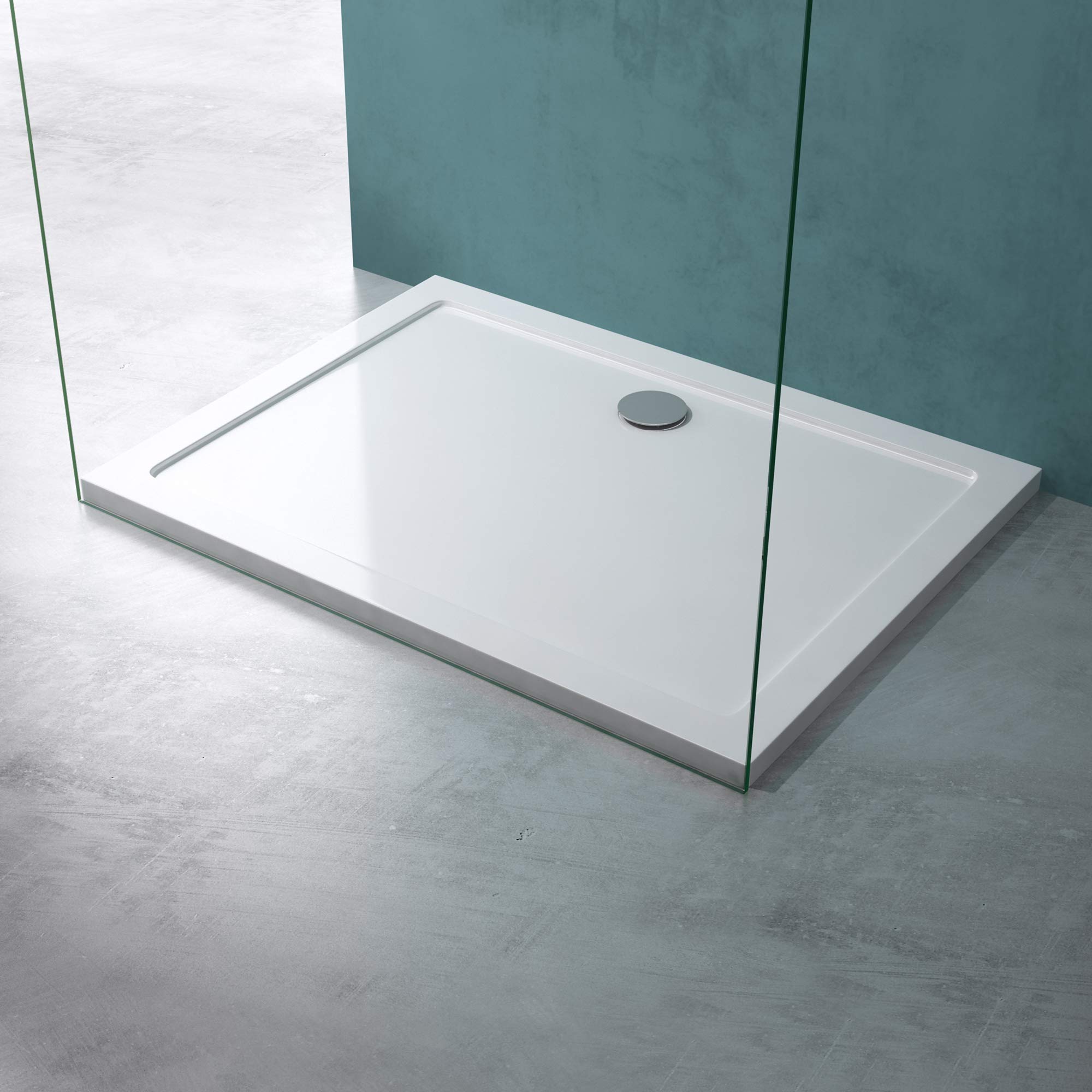 Mai & Mai® Lucia/Faro Shower Tray Rectangular 75 x 90 x 4 cm White