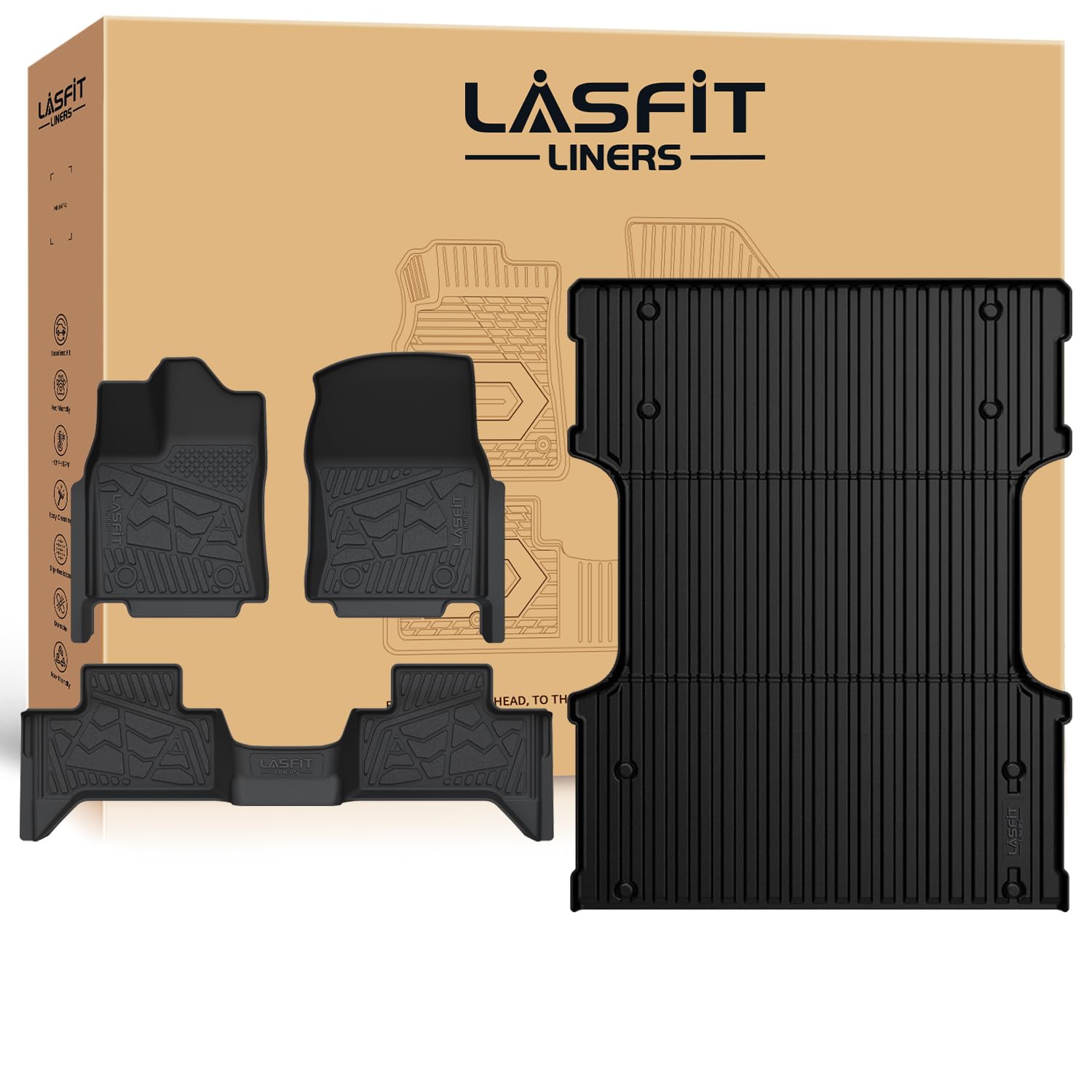 Amazon.com: LASFIT Floor Mats & 6.5 FT Bad Mat for Toyota Tundra