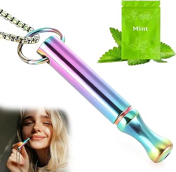 Colored Breathing Necklace with Resistance, Anxiety Relief Stress Relief Necklace for Adults, Mindful Breathing NecklaceValentine's Day Birthday Gift for Father, Women, Men