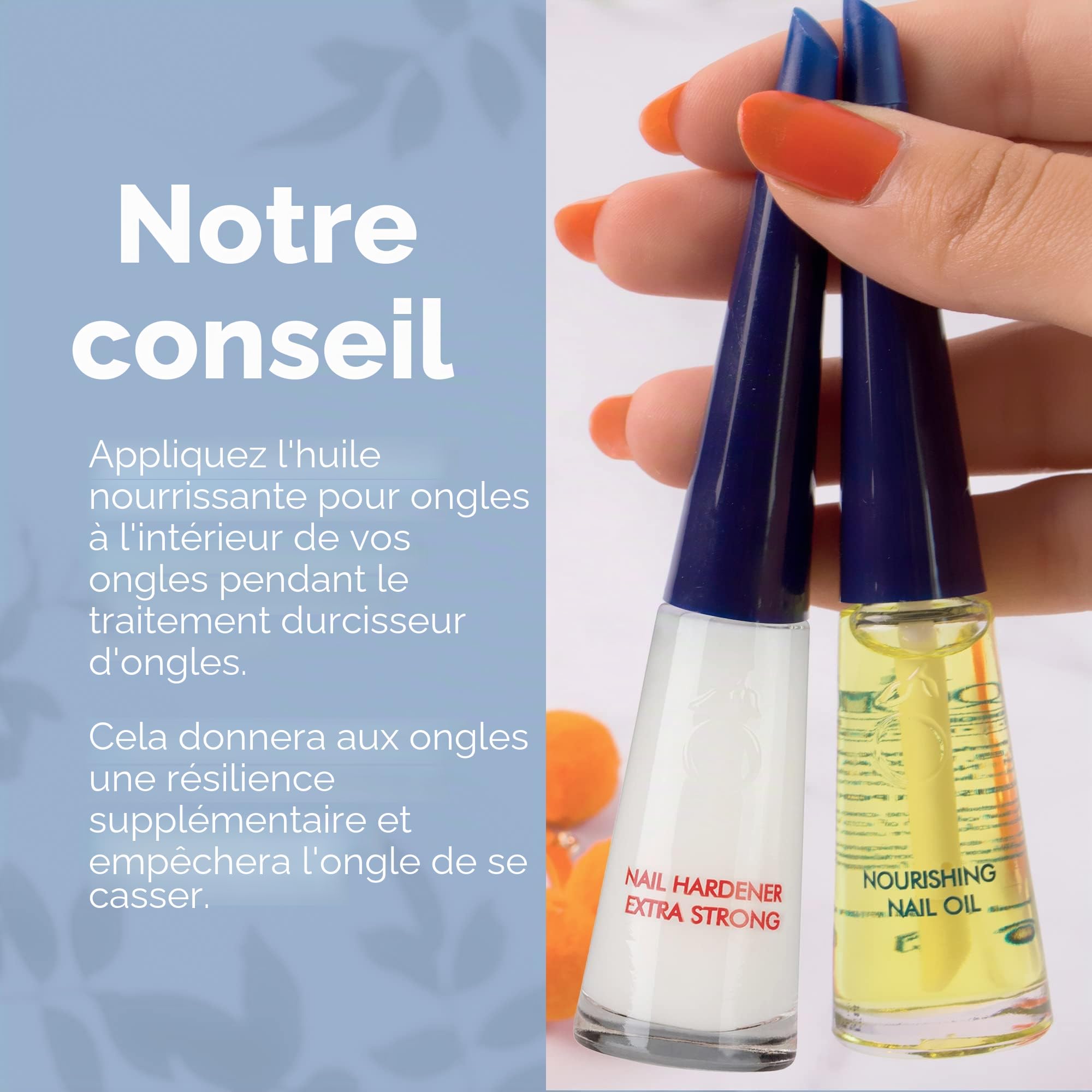 Herome 2-Pack Durcisseur Extra Fort Pour Ongles - Les Premiers Résultats Apparaissent Déjà Après 8 Jours! (Nail Hardener Extra Strong) - 2 * 10ml.
