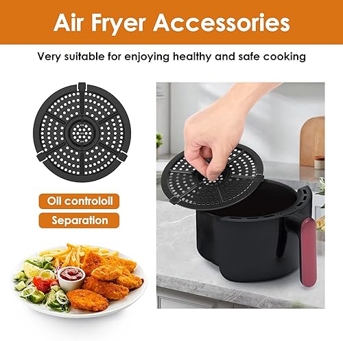 Miniatura 5 de Sartén de repuesto para freidora de aire para tablero, freidora de aire de 2 cuartos, sartén antiadherente para cocinar en interiores, versátil