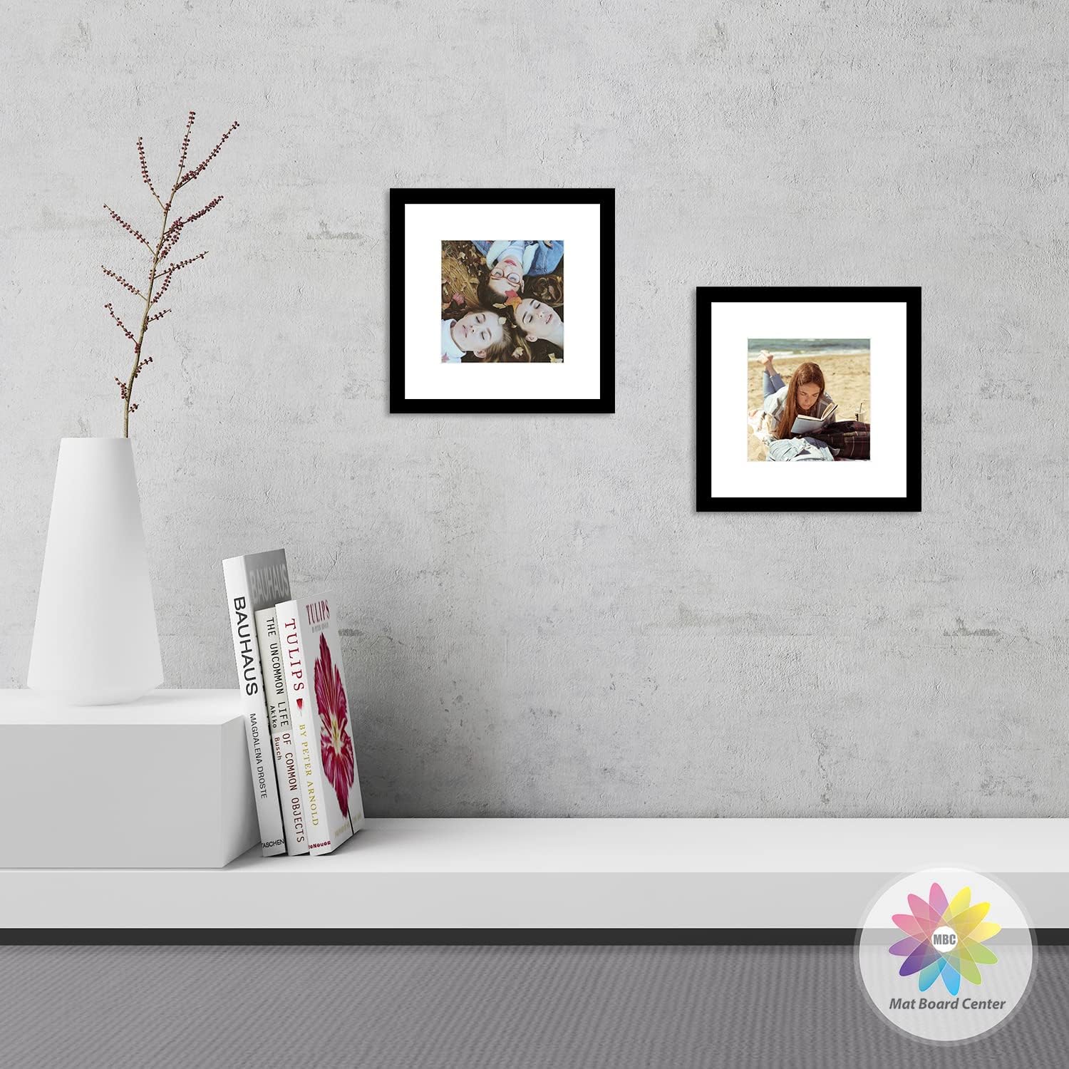 Mat Board Center, Pack of 10, 16x16 for 12x12 White Photo Picture Mats - Acid Free, 4-ply Thickness, White Core - for Pictures, Photos, Framing
