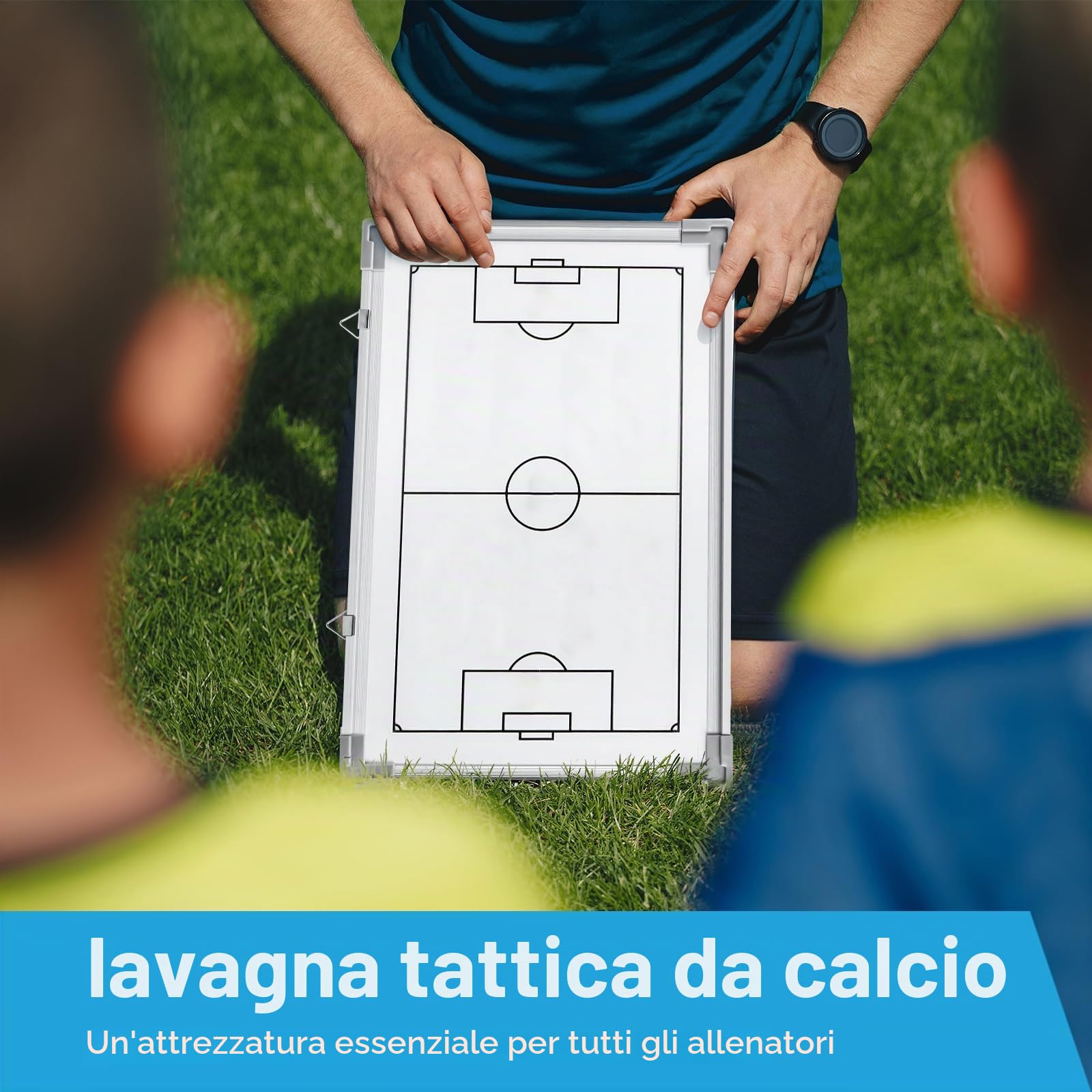 Cartella Tattica per Allenatore di Calcio, RoseFlower Lavagna Magnetica Calcio Attrezzatura da allenamento con Penne, Gomma, Spazzola - Coach board per Organizzazione Giocatori Tattiche e Strategie #4