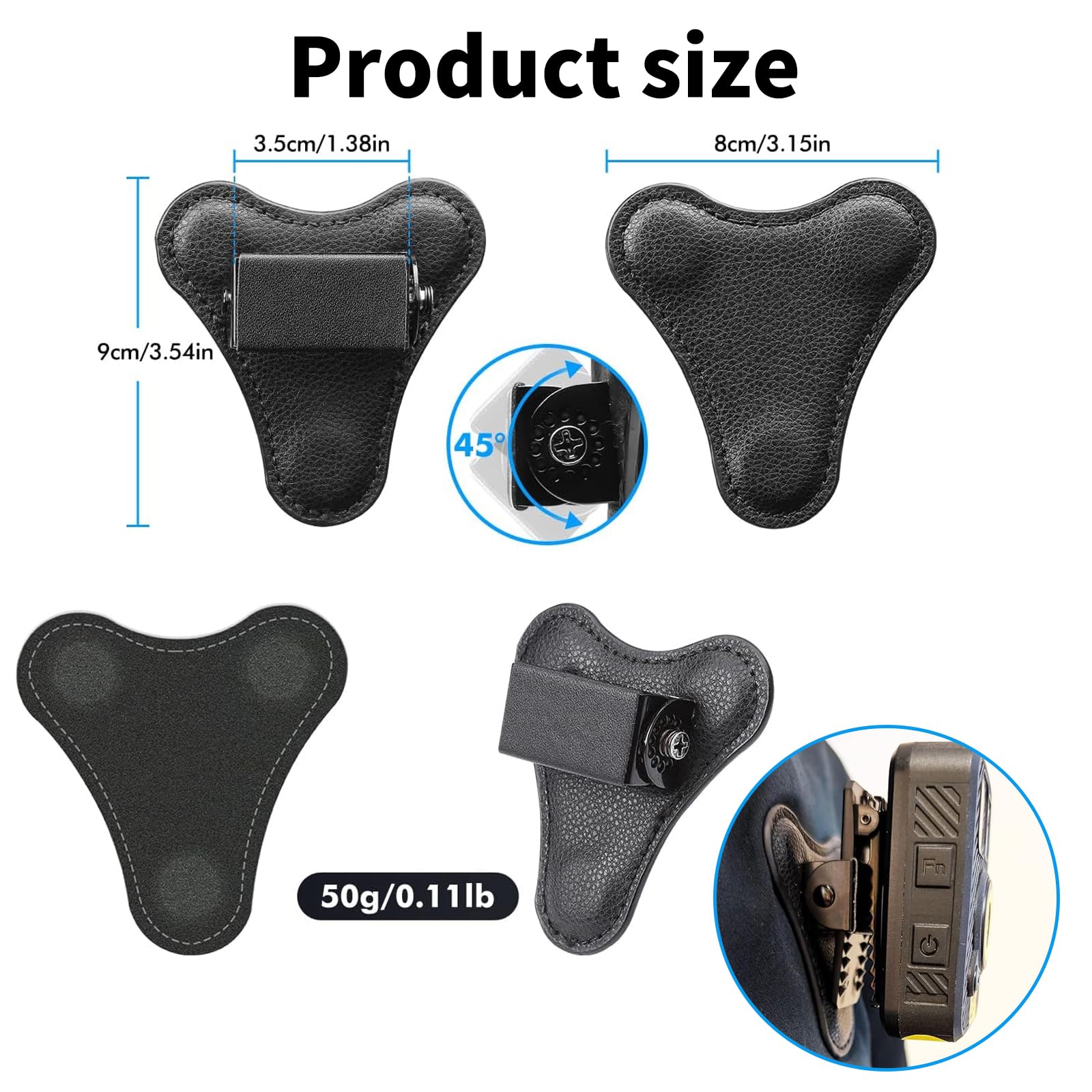 Wjelet Body Camera Mount, Universal Body Camera Magnetic Mount With Strong Suction Back Clip And Adjustable Angle - Image 2
