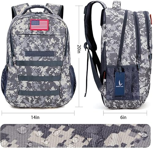 Miniatura 2 de outdoor plus Camo Backpack,Military Boys Backpacks for School,Army Bookbag with USB Charging Port,30l40L