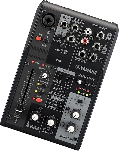 Miniatura 3 de Yamaha AG03MK2 Mezclador de bucle de transmisión en vivo negro de 6 canalesinterfaz USB con Steinberg Software Suite