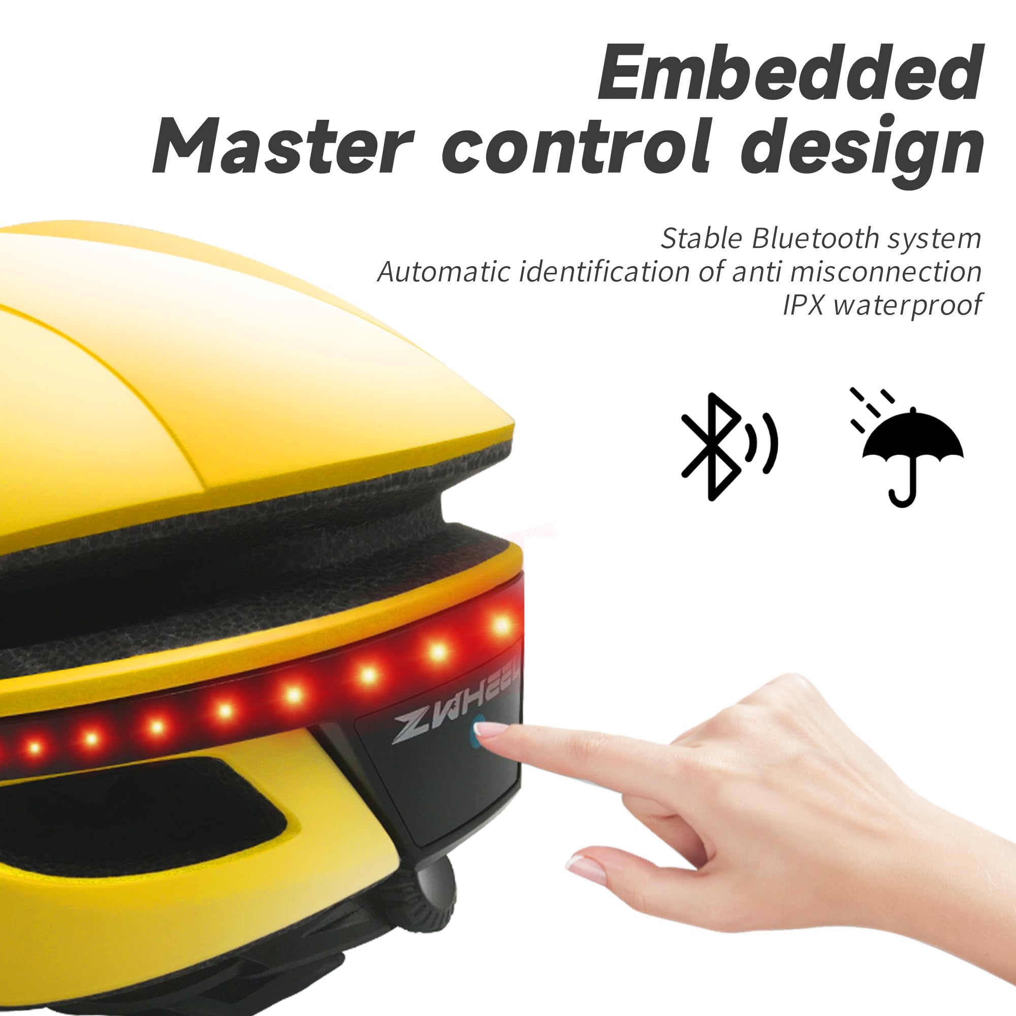 ZWHEEL Casco de Patinete con Luz de Freno y Luz de Direccion - Intermitentes- Casco de Ciclismo y Bicicleta para Adultos - Ligero con Forro Desmontable - PC + EPS - 14 Respiraderos y Cable USB Carga