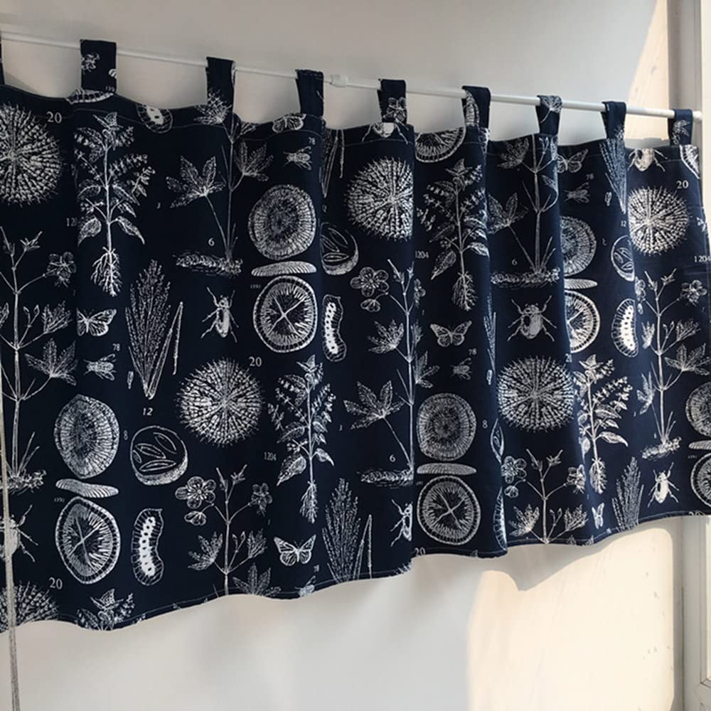 MDDW Kitchen Short Curtains, Semi Blackout Curtains Modern Cafe Curtains, Home Decoration Tier Curtains Light Filtering Short Panel (Size : W140CM*H40CM)