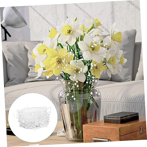 Miniatura 7 de HOMSFOU 1 rollo de florero de perlas cadena de perlas cuentas guirnalda de cuentas velas flotantes jarrón relleno decoración de boda