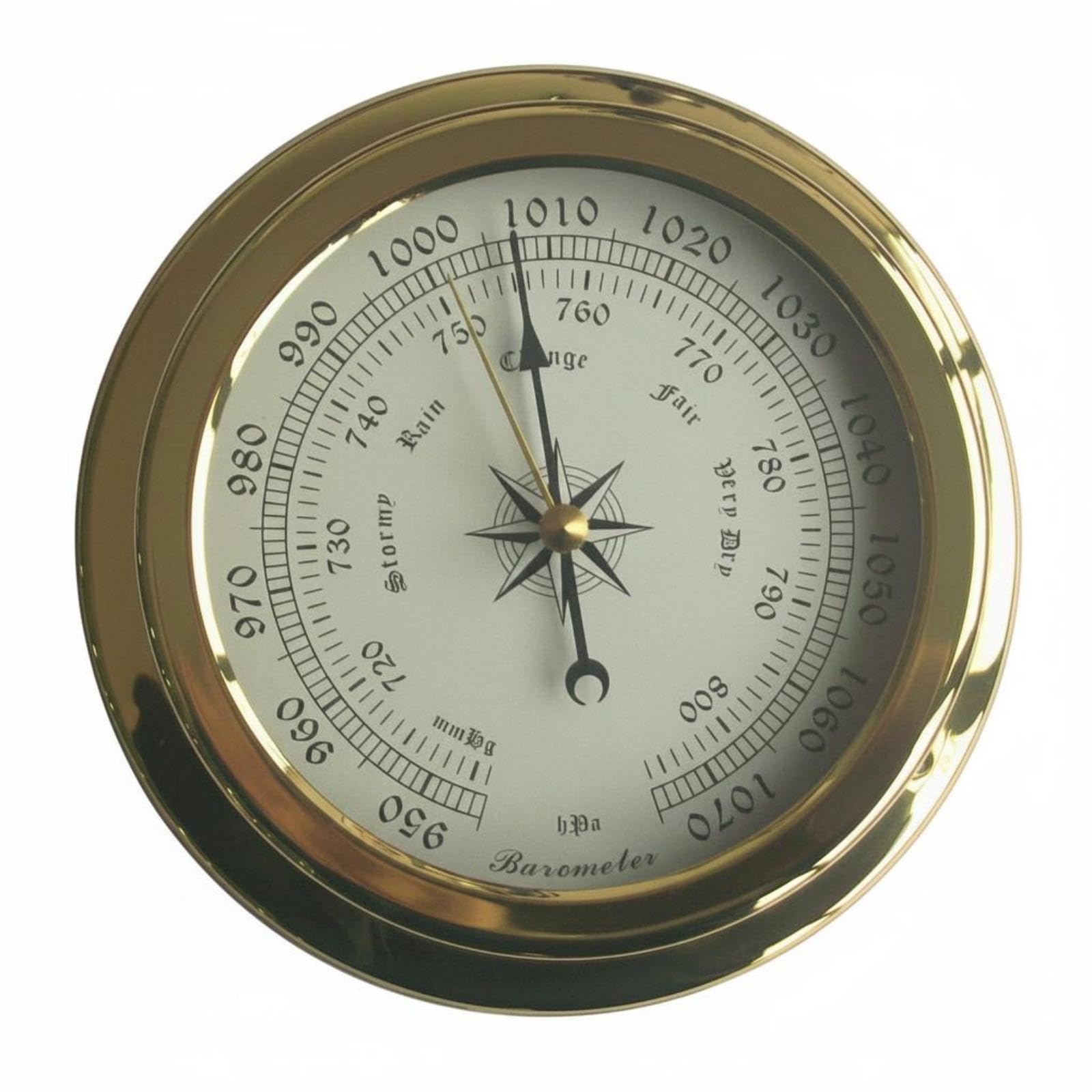 Brass Atmospheric Pressure Meter Analog Dial Marine Atmospheric Pressure Meter Easy-reading Scale Weather Instrument for Nautical-image-29