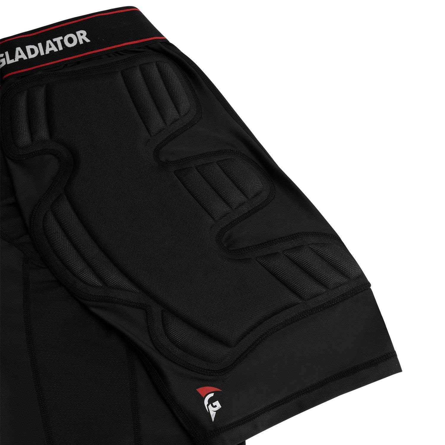 Torwarthose - Schutzhose kurz - Gepolstert an der Hüfte - Fußballhosen, Handballhose, Sporthose - Schwarz