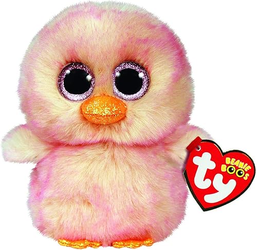 TY Beanie Boos Feathers Chick Easter 6 pulgadas | Gorro de peluche suave para bebé | Peluche coleccionable