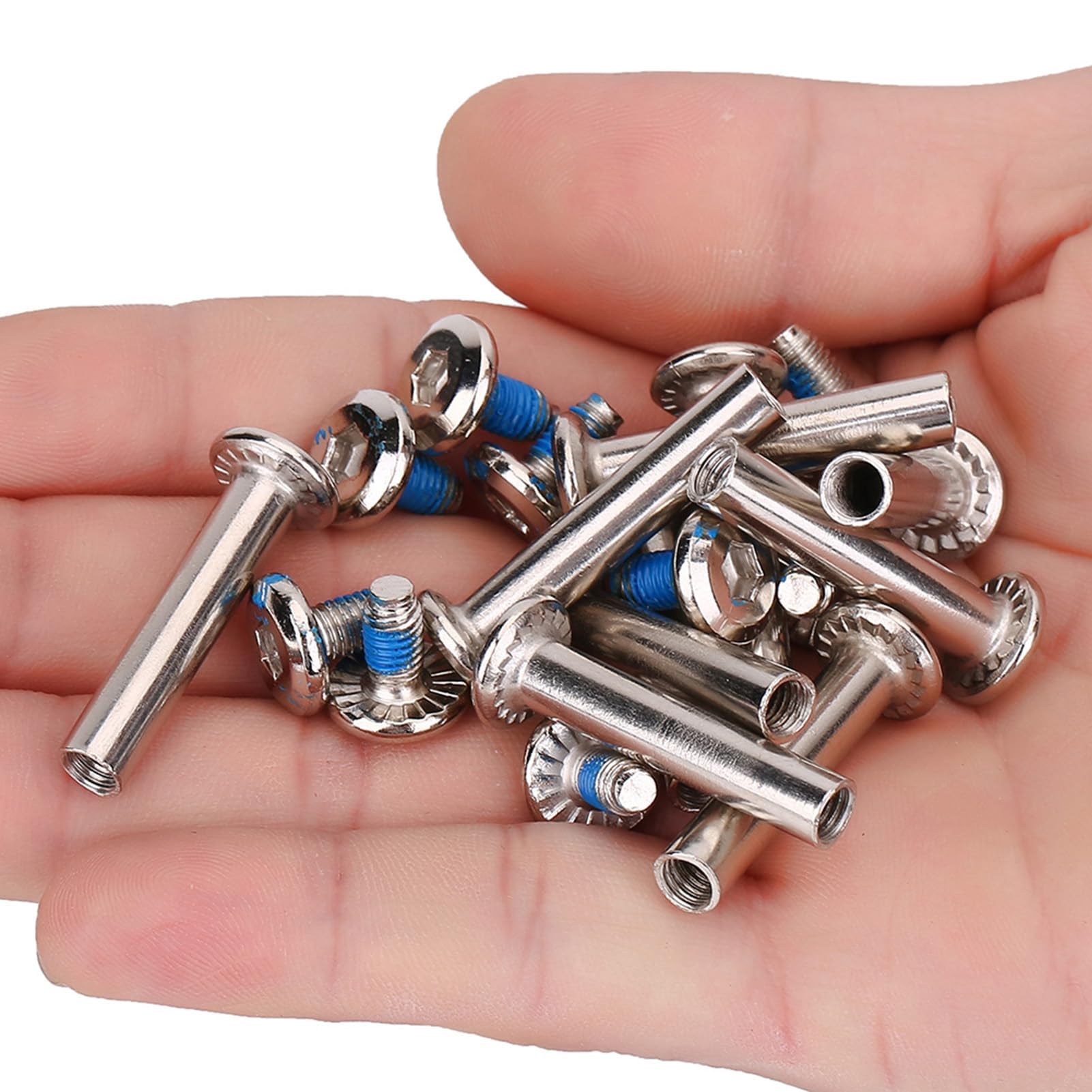 10 śrub do Rolek, Części Zamienne do śrub do Rolek, Osprzęt Osi Rolek, Powlekany na Połączeniu, do Bezpośredniej Wymiany(Inner length 31mm)