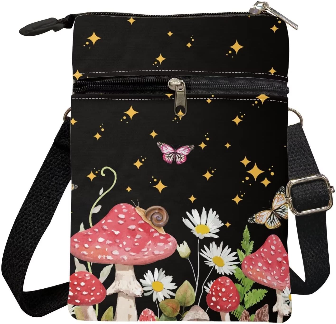 Kuiaobaty Crossbody Sling bag for Women Stylish Bags for Girls Outdoor Travel Zip Cloth Bag Cellphone Storage Purse - Image 2