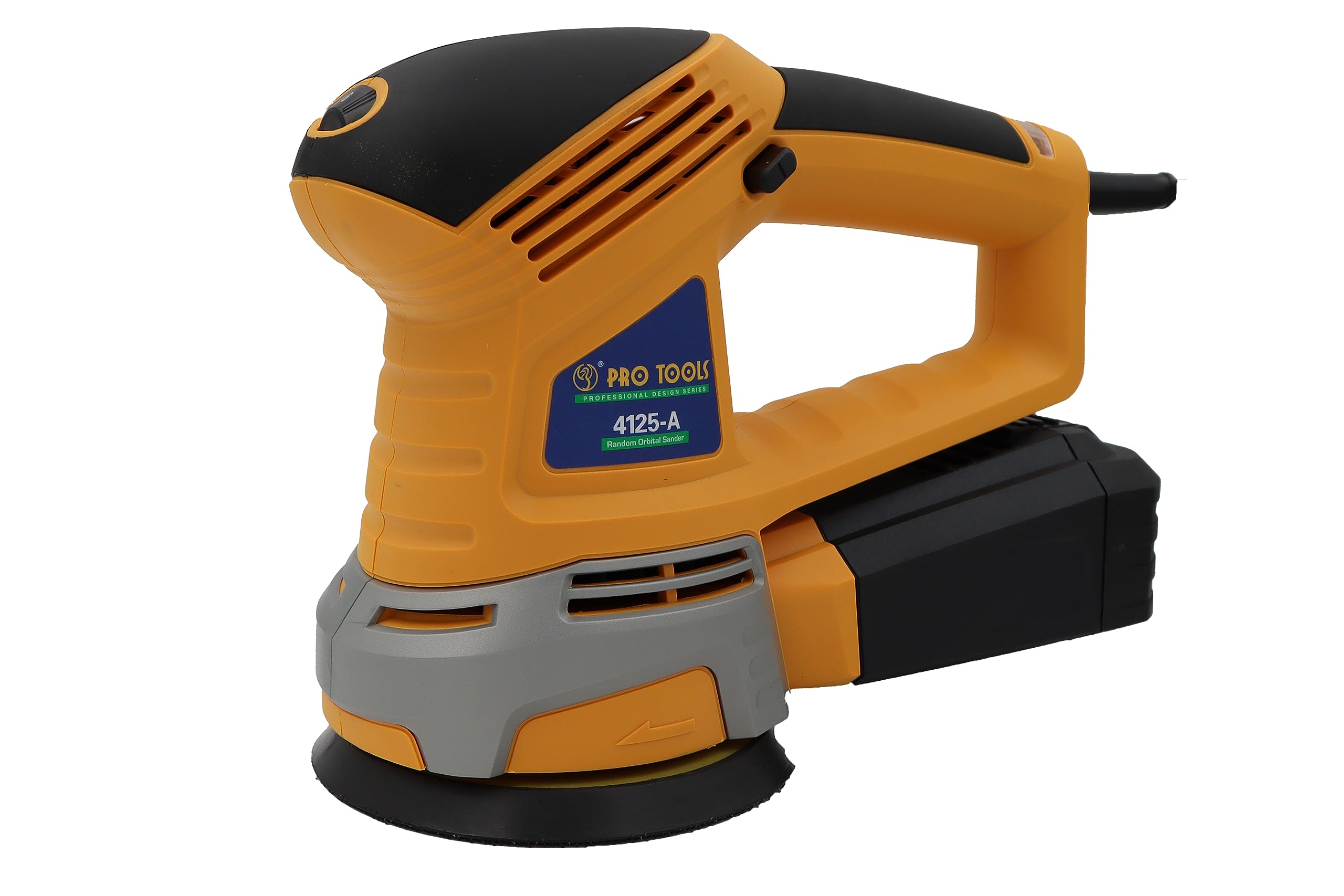 PRO TOOLS 4125-A, 500W, 12000 RPM, 125mm Aluminium Base Corded Electric Orbital Sander