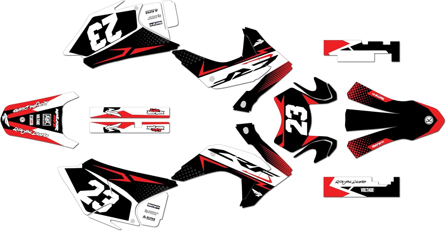 Graphics Kit for Honda CRF150F / CRF230F (2015-2020) EVADER Series Smoke 09 Mil - Dirt pit bike motorcycle stickers, dirtbike racing automotive decal motocross accessories no-plastics