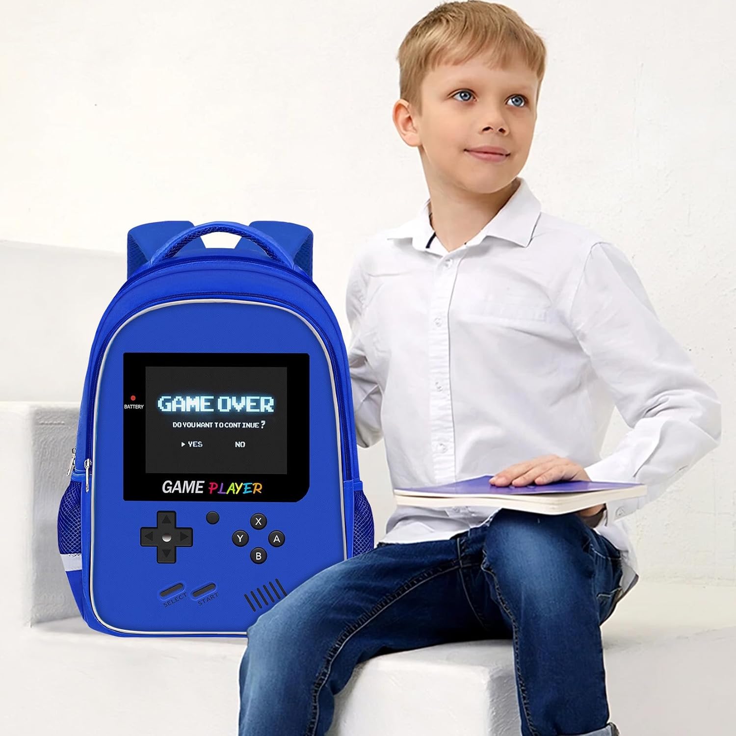 Backpack for School Boys,Gamer Boys Backpack for Elementary Middle School,Student Bookbag for Ages 6-18 Kids Children Teens,17″ Video Game Bookbag Travel Back Pack - Image 7