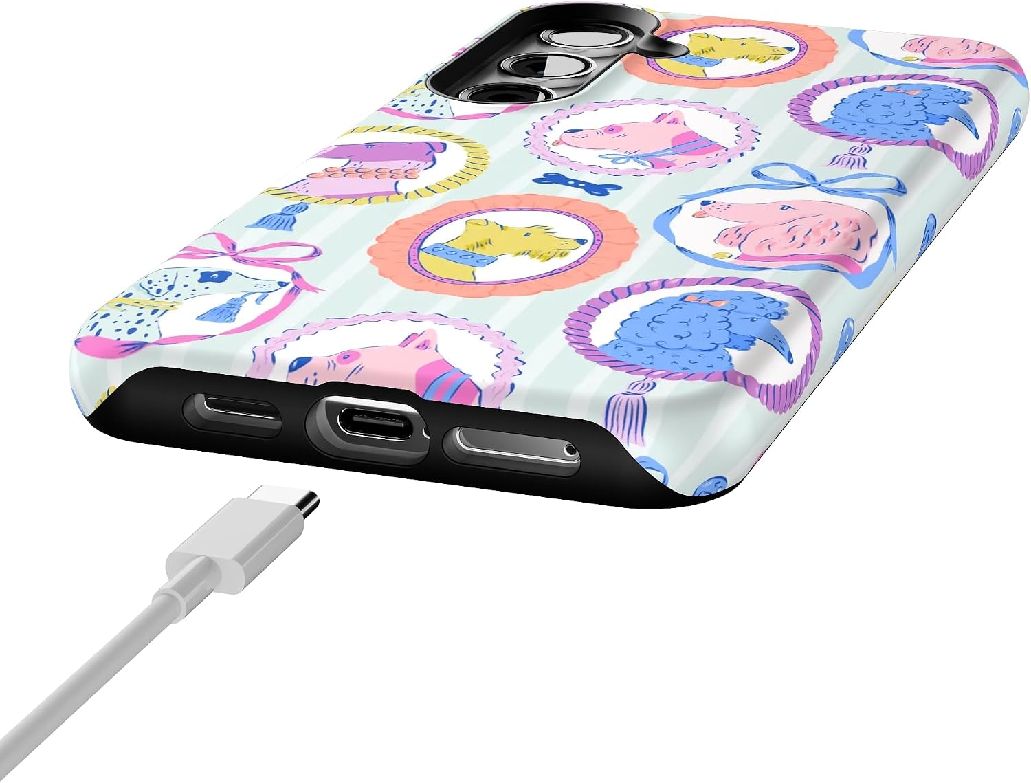Casely Galaxy S24 Plus Case | Chateau Pups | French Dog | Essential Slim Dual-Layer Protective Design