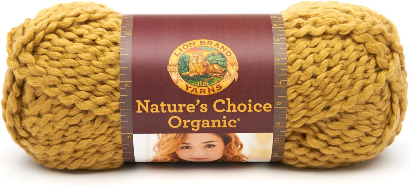 Lion Brand Yarn480-174C Nature's Choice Organic Cotton Yarn, Olive
