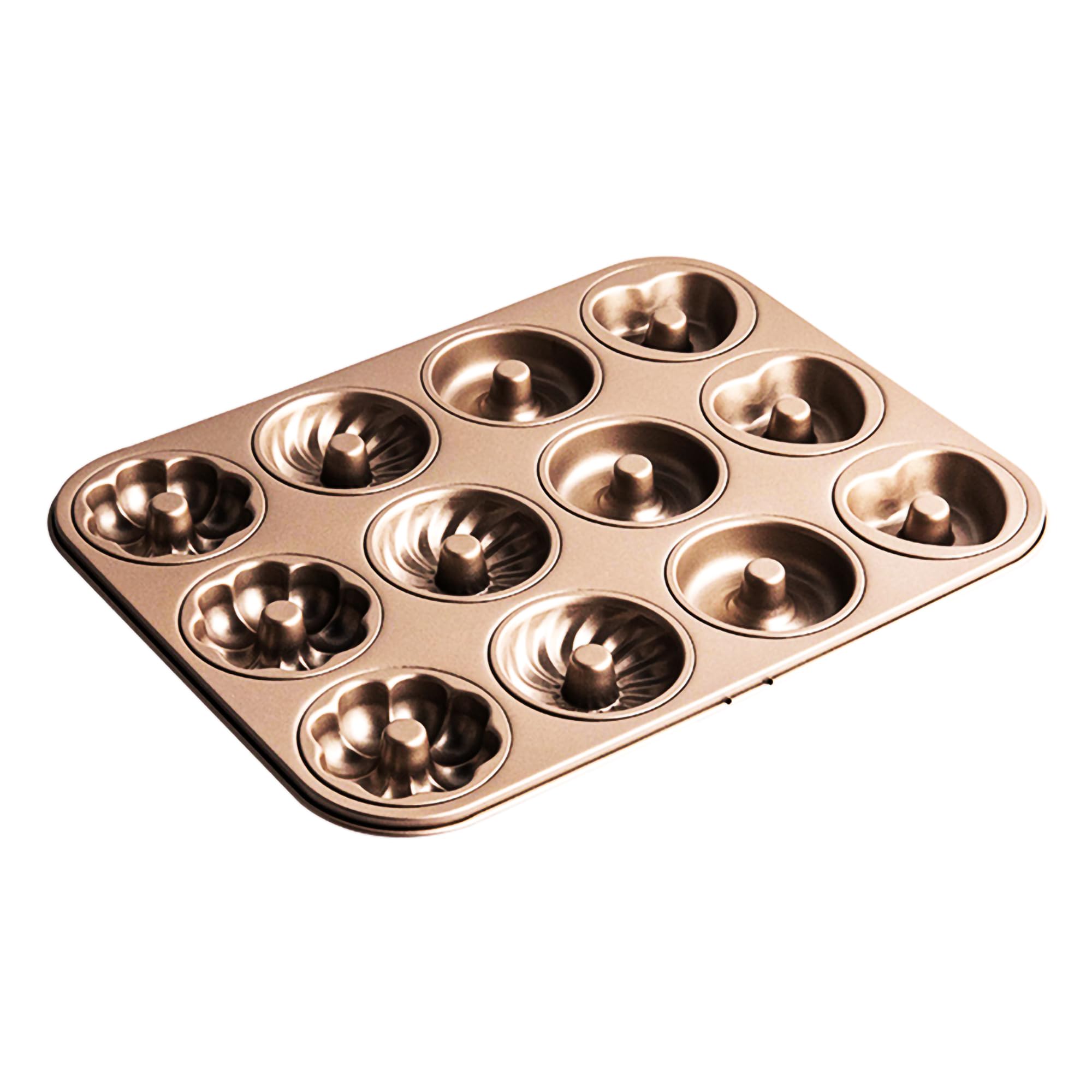 Bandeja para Hornear Antiadherente Molde para Hornear de Acero al Carbono (12 Cavity Molde para Donuts)