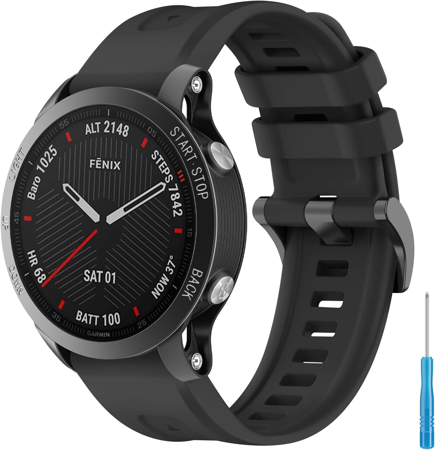 IEOVIEEfor Garmin Fenix 7 / Fenix 6 / Fenix 5 Band Women Men, 22mm Quickfit Silicone Watch Straps Compatible with Fenix 7 Pro/Fenix 6 Pro/Fenix 5 Plus/Forerunner 935 965 945 74