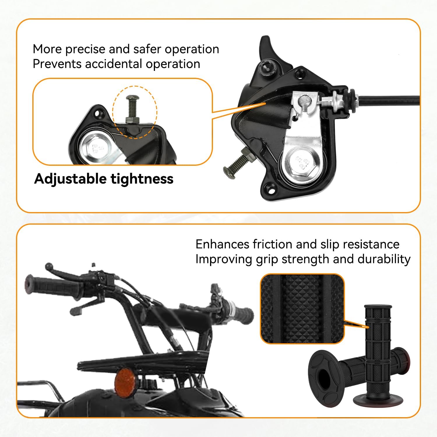 FVRITO PZ20 Carburetor Thumb Throttle Kit Compatible with Tao tao Coolster 125cc 110cc Chinese ATV Quad 4 Wheeler 50cc 70cc 90cc 4 Stroke Engine Kazuma Baja SunL Roketa Vitacci Loncin Lifan Parts