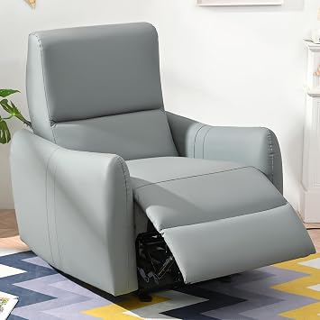 Wall Hugger Power Recliner Chair, Zero Wall Electric Recliner, Leather | USB Port, Space-Saving, Smooth Quiet Motor, Sturdy Steel Frame, Easy-Clean Fabric, Perfect for RV & Home Theater