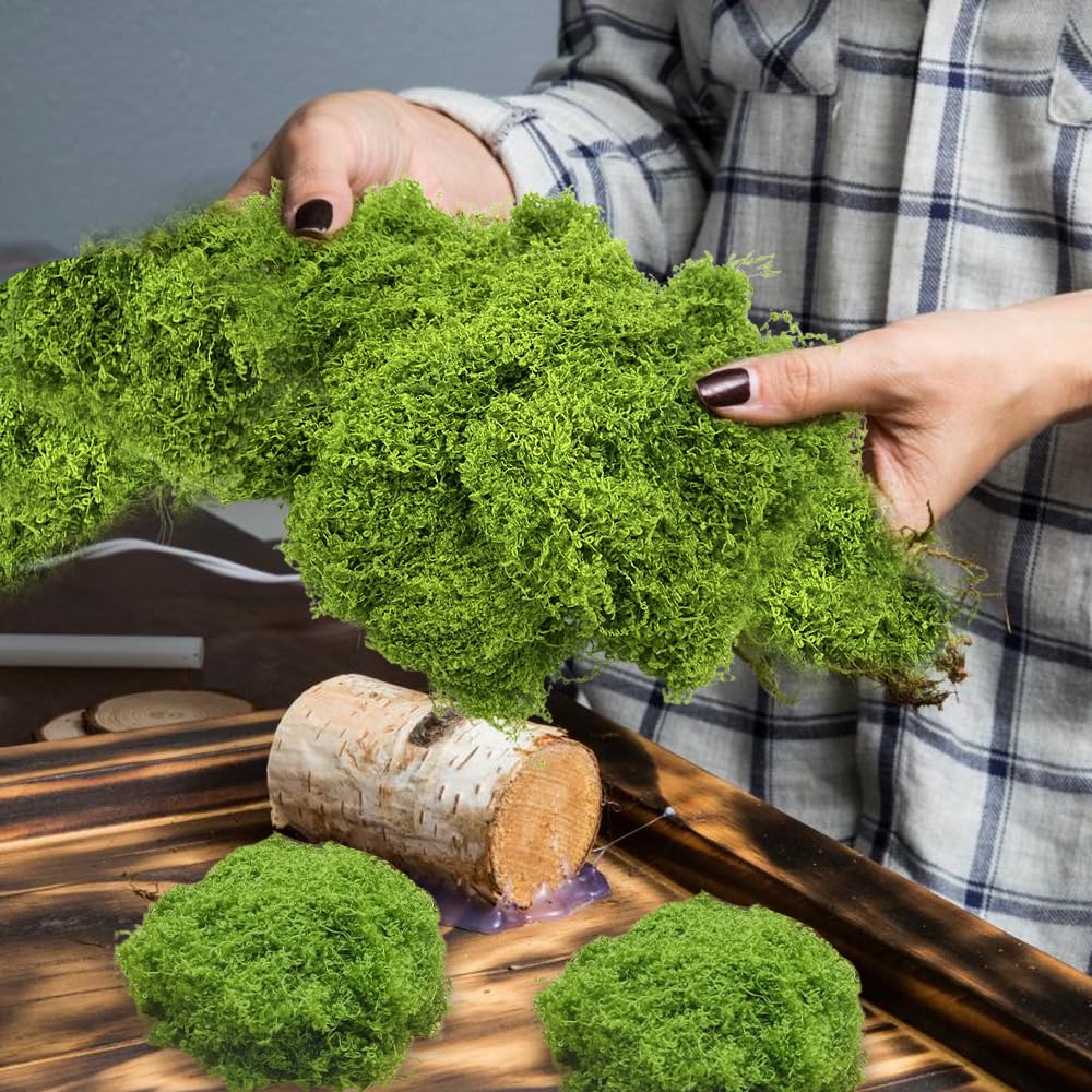 Muschio Finto Per Decorazioni - Verde Scuro, 100g, Per Presepi, Pareti E Modellismo - Foto 7