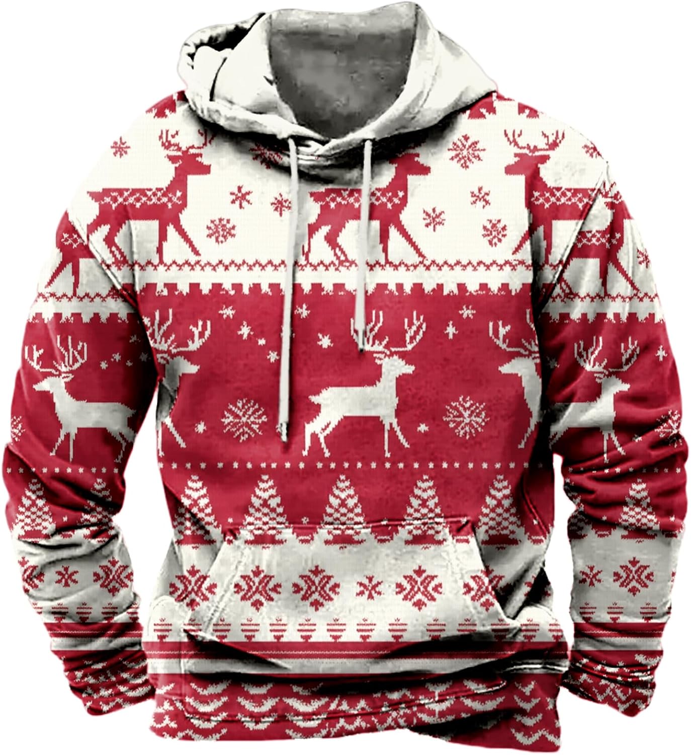 MARSVOVO Hoodies For Men Aztec Cowboy Western Vintage Ethnic Print Hooded Sweatshirt Fashion Graphic Fall Pullover