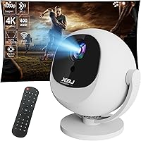 Vista 1 de [Aplicaciones integradas/enfoque eléctrico/400 ANSI] Mini proyector portátil 360, Wifi 6, Bluetooth, proyector de películas inteligente