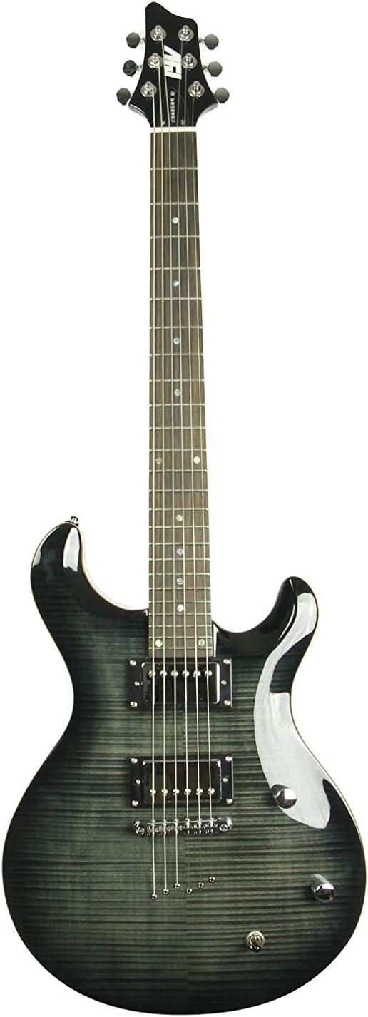 IVY IYV 6 String IP-350 TBK PRS Solid-Body Electric Guitar, Trans Black
