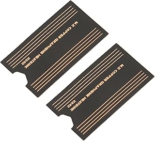 Jauarta 2Pcs 2242 SSD Thermal Pad 0.15mm Brass Graphene Fast Conduction M.2 2242 SSD Heatsink for Laptop Gaming