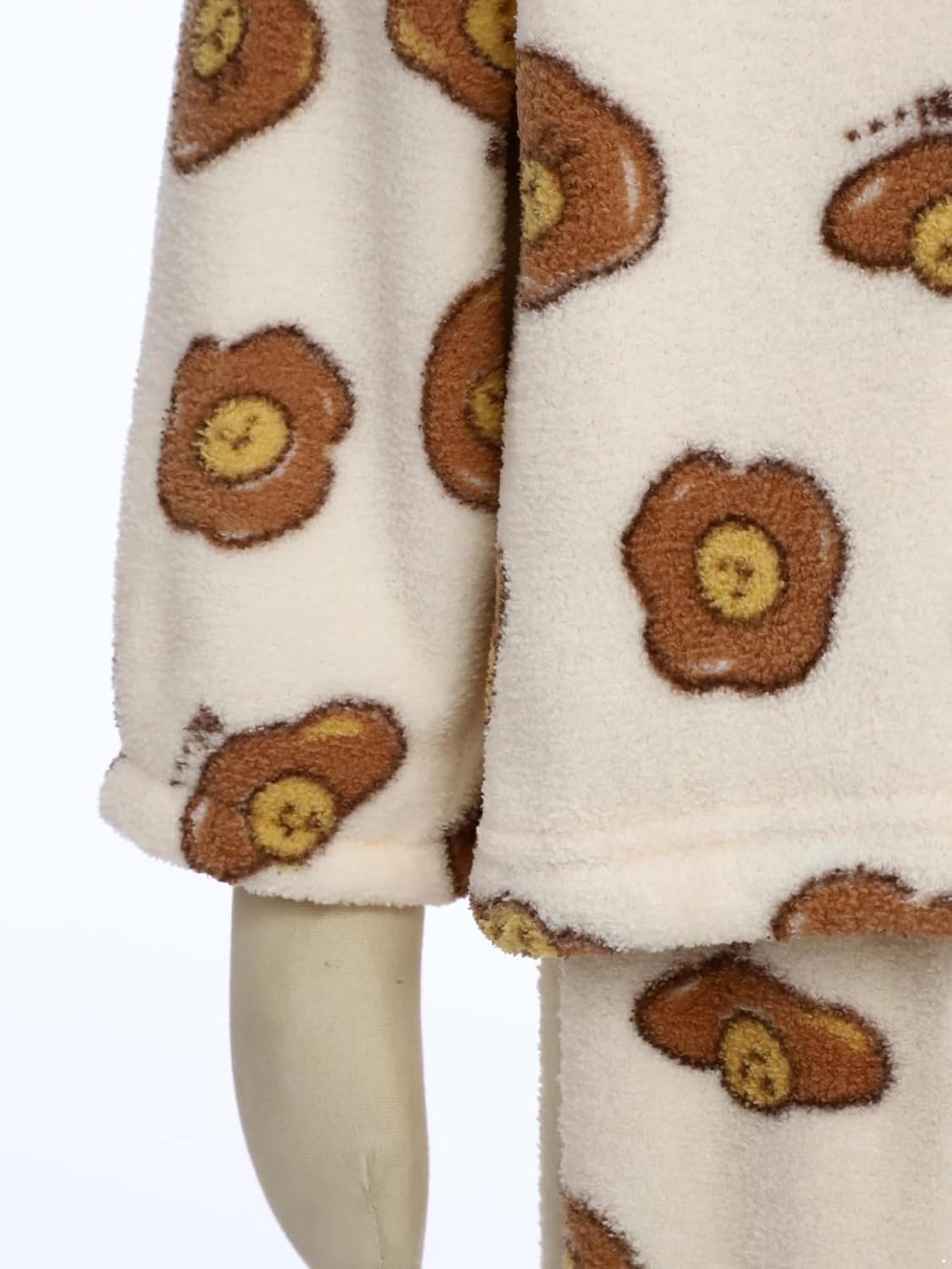 Unisex Kids Thick Jacket Pants Animal Print Fleece Sweatsuits Clothing Sets
