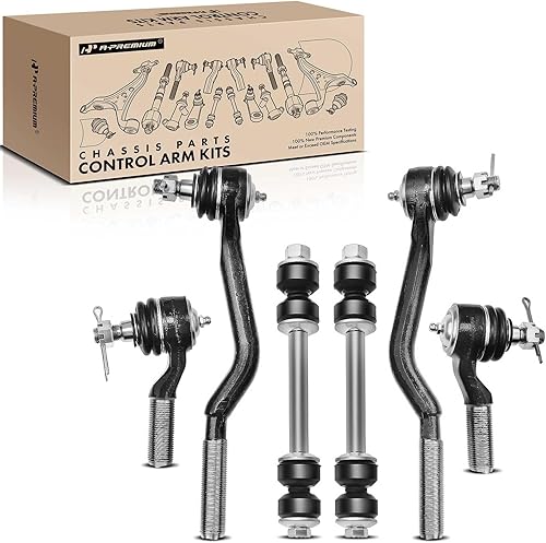 A-Premium Juego de 6 barras estabilizadoras delanteras, extremo de barra de acoplamiento exterior interior, compatible con Nissan Frontier 1998-2004