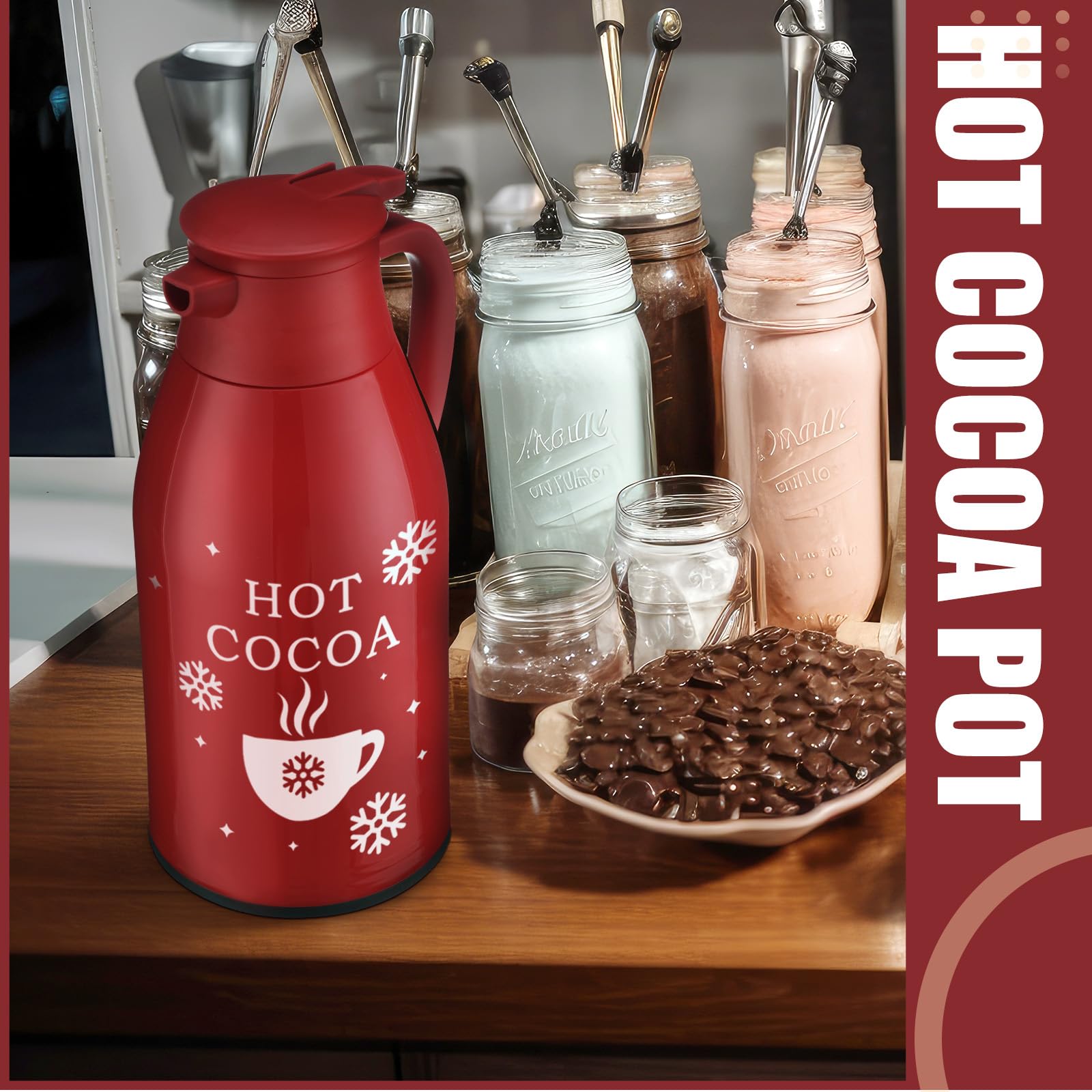 Amazon.com: LemonRoad 1 Pcs 68 oz Hot Chocolate Drink Dispenser