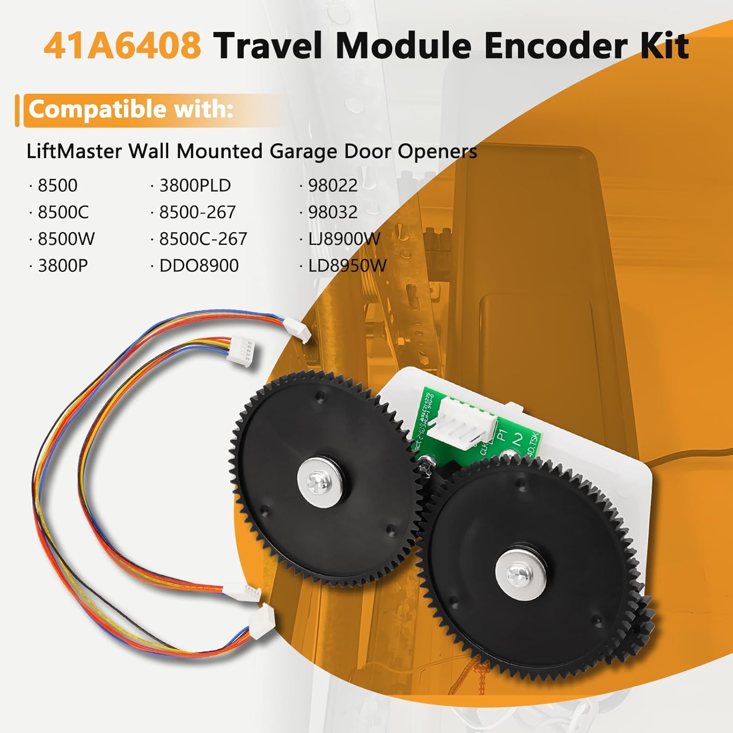 41A6408 / 41B8861 Garage Door Opener Module,Travel Module Encoder Kit Compatible with LiftMaster 3800P, 3800PLD, 8500-267, 8500, 8500W,Replaces 041B8861 with Wire Harness