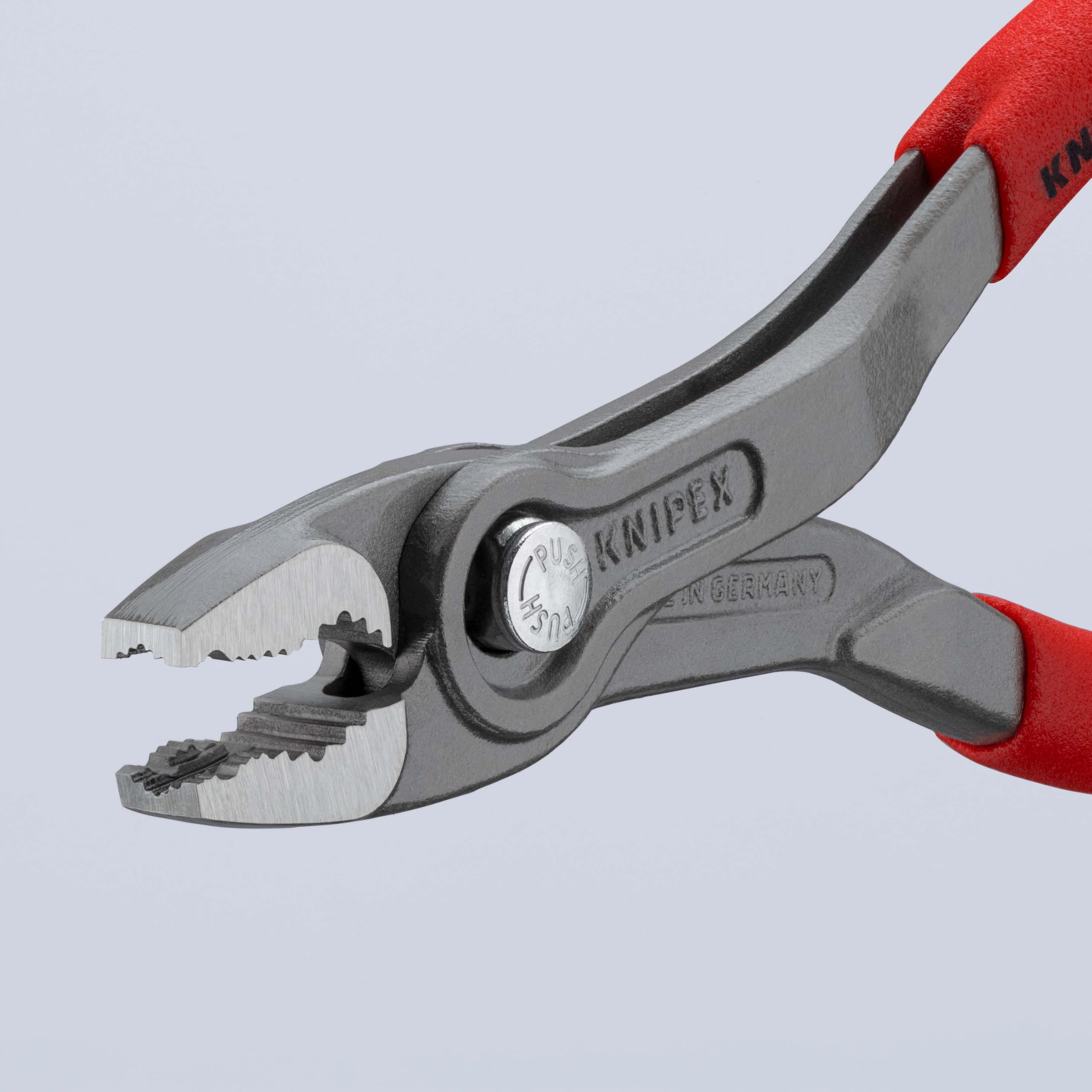KNIPEX 82 01 150 TwinGrip Alicate de presión frontal y lateral, Mangos plásticos por inmersión antideslizantes gris atramentado, 150 mm