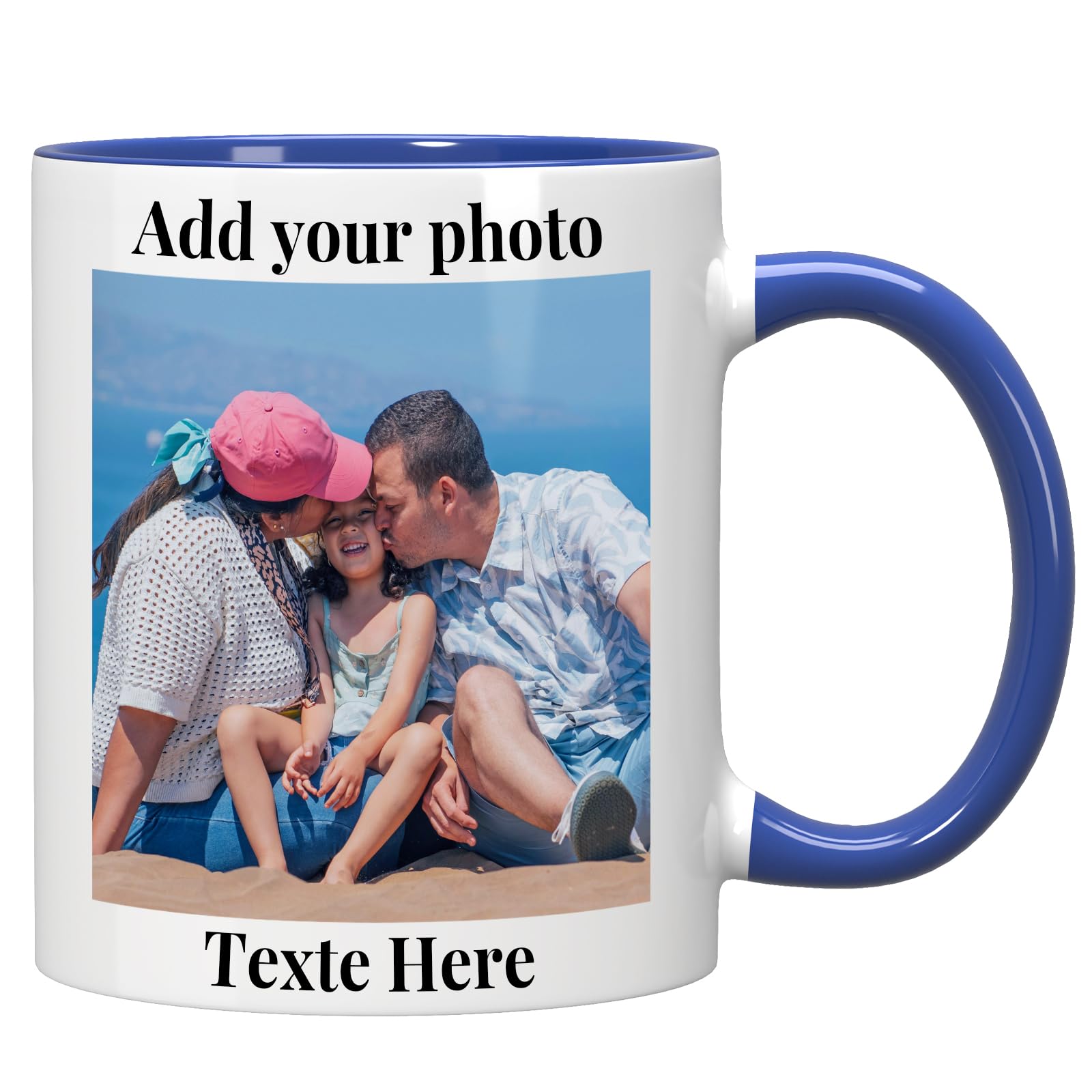 CWYW Personalised Mug with Photo Custom Coffee Mug with Picture Personalised Coffee Mugs with Name 11oz Double Side Custom Mug Novelty Custom Gift for Him Or Her