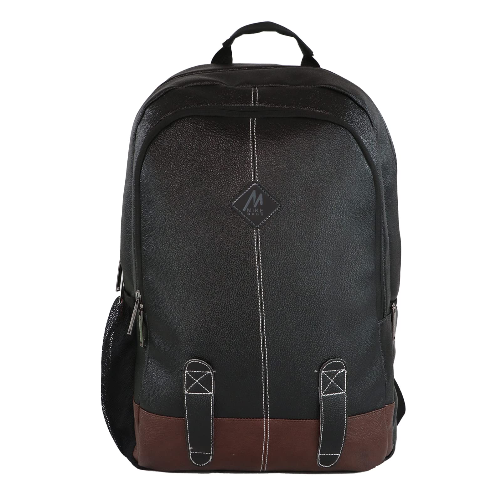 MIKE BAGS Octane Faux Leather Laptop Backpack (Black) 14 cms Black Laptop Backpack (B09RMJF5QZ) Amazon Price History, Amazon Price Tracker