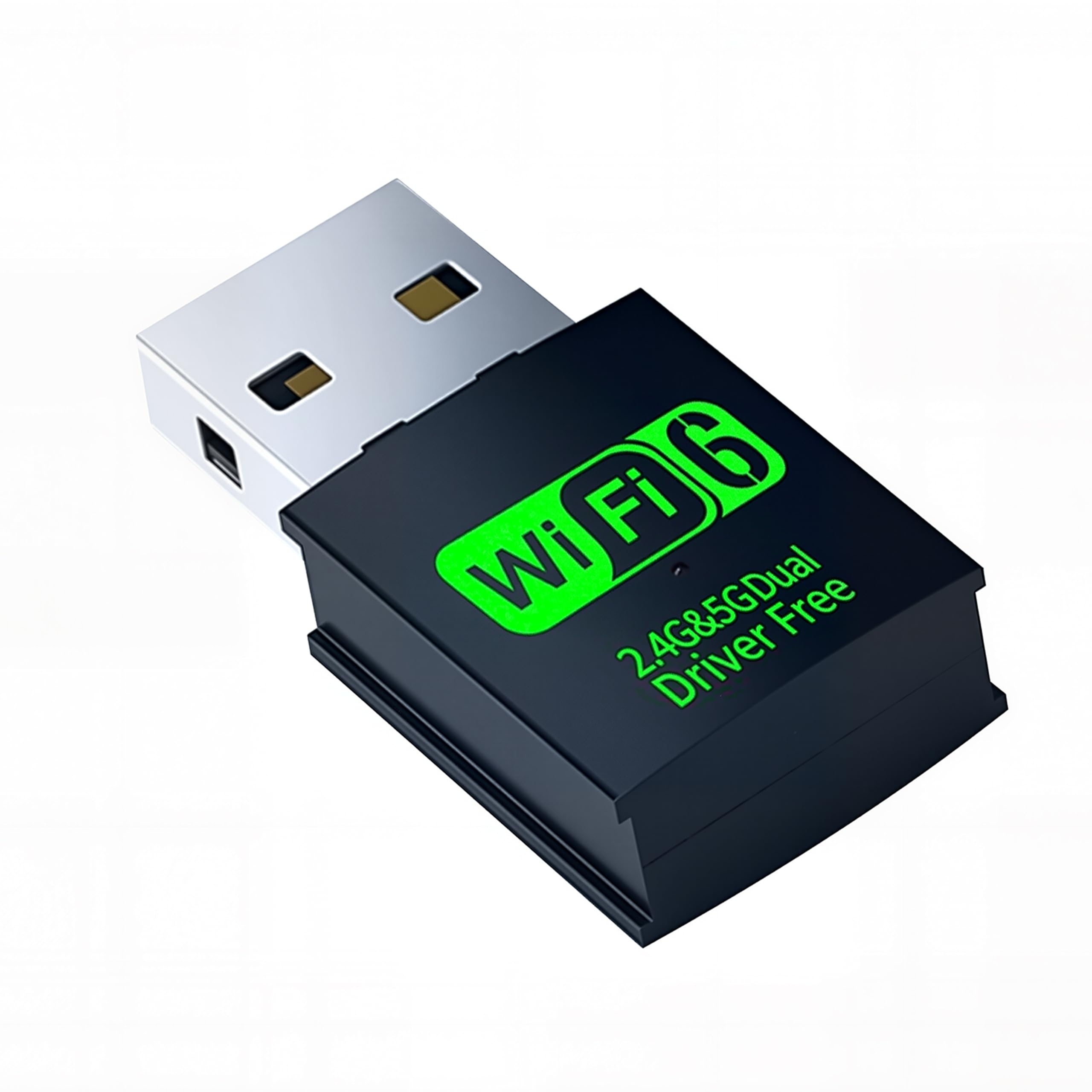 USB WiFi 6 Adapter, AX1800 WiFi Adapter with 5GHz/2.4GHz Dual Band, WPA3 Network Security, Mini WiFi AC Wireless Network for Desktop Laptop PC Support Windows 7/8/ 10(Deep Black)