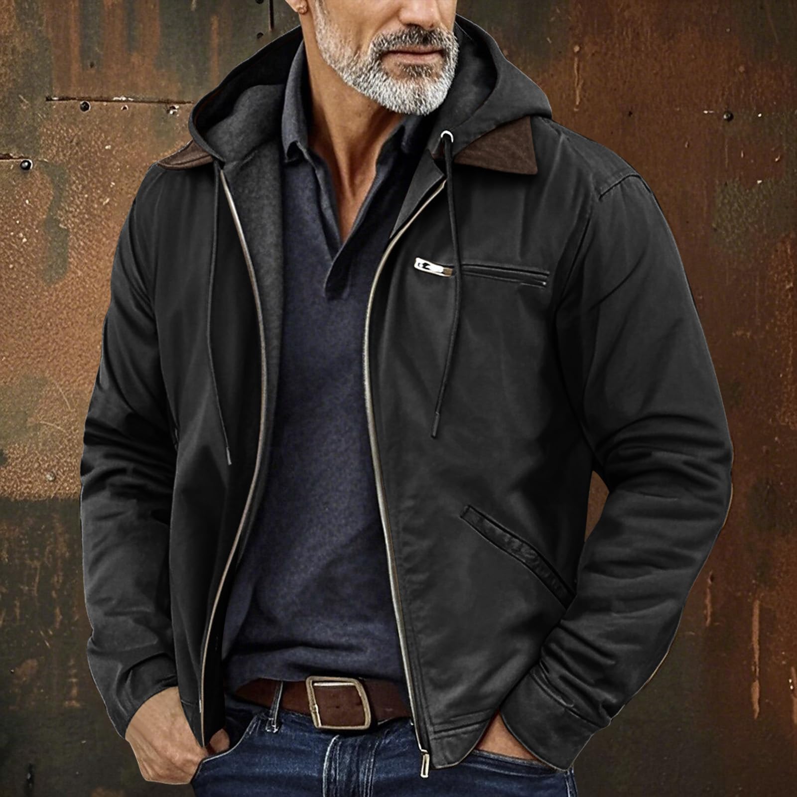 Generico Giubbotto Primavera Uomo Giacconi Softshell Giacche Termica Bomber Abbigliamento Sportiva Giaccone Casual Cappotto