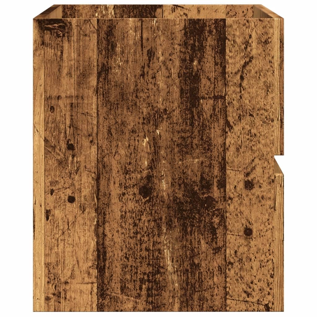 Meuble sous lavabo en bois vieilli 90 x 38,5 x 45 cm