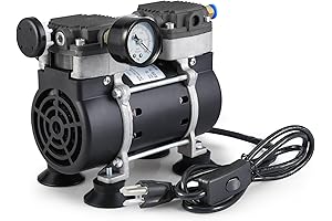 Vacuum Pump 50L/Min: Quiet & Powerful for Electronics, Aquariums, Labs