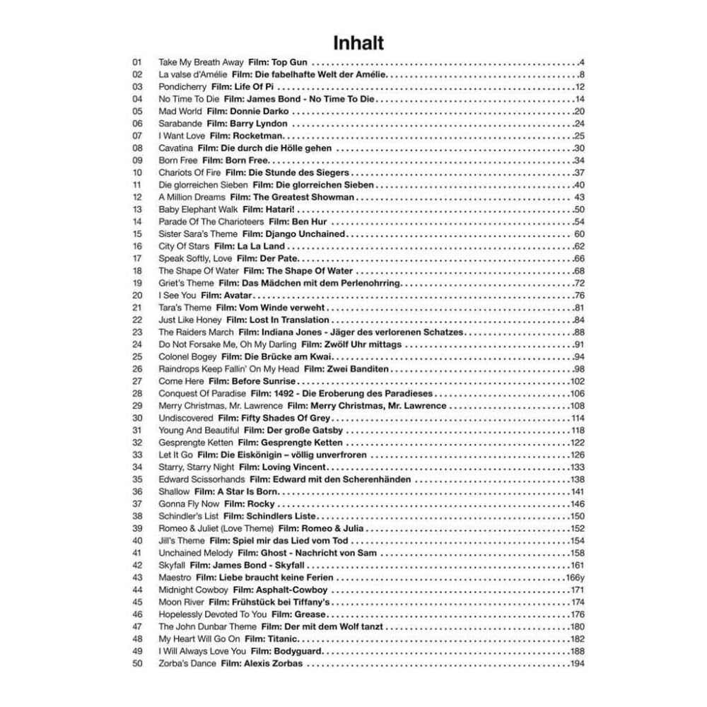 50 Filmhits für Klavier Band 1 und Band 2 - Grosse Melodien aus 50 bekannten Filmen für Klavier mit Tabulatur + Soundman-Notenheft + 2 Pianobleistifte (Starterset)