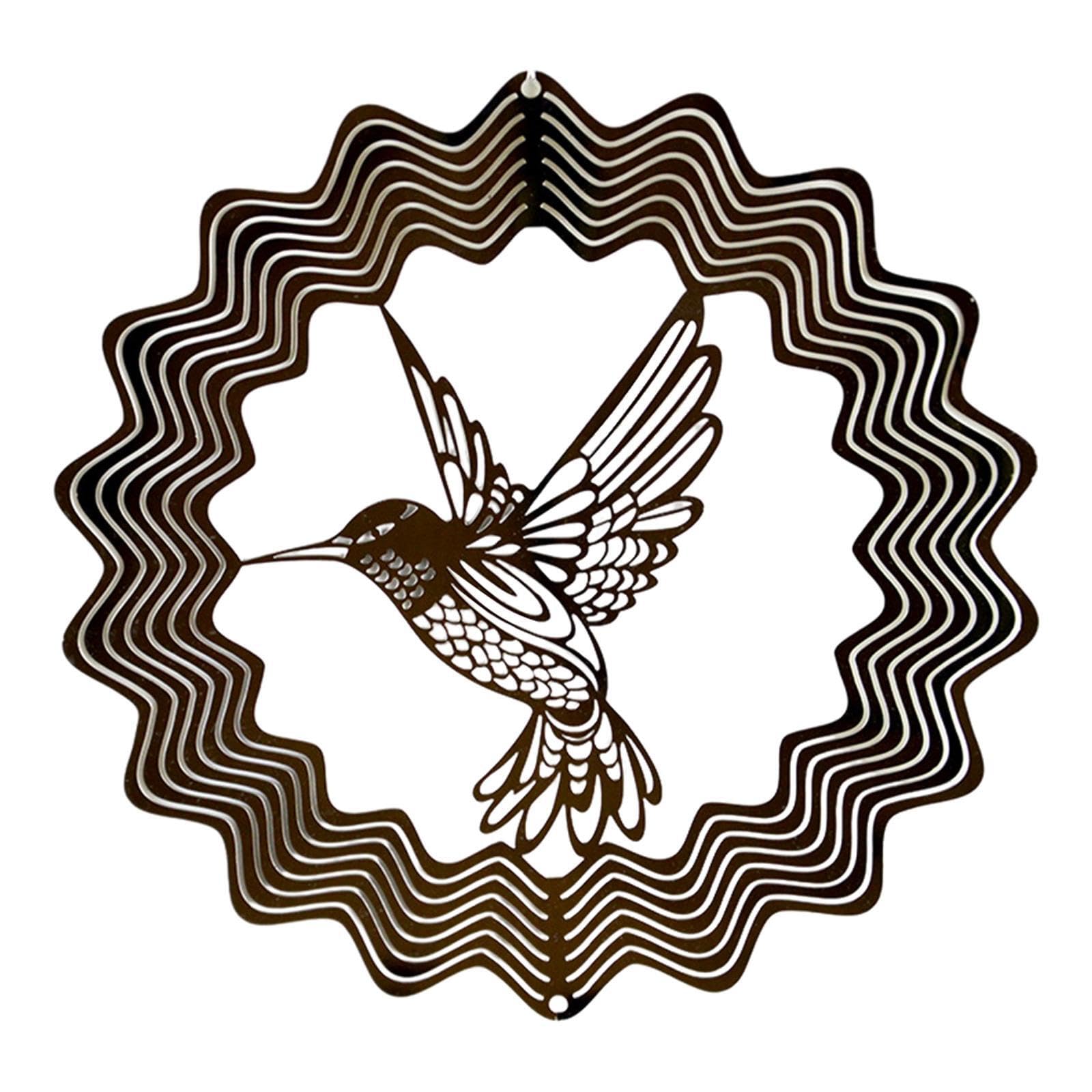 QUXVUIS Whimsical Hummingbird Wind Durable Stainless Steel Décor For