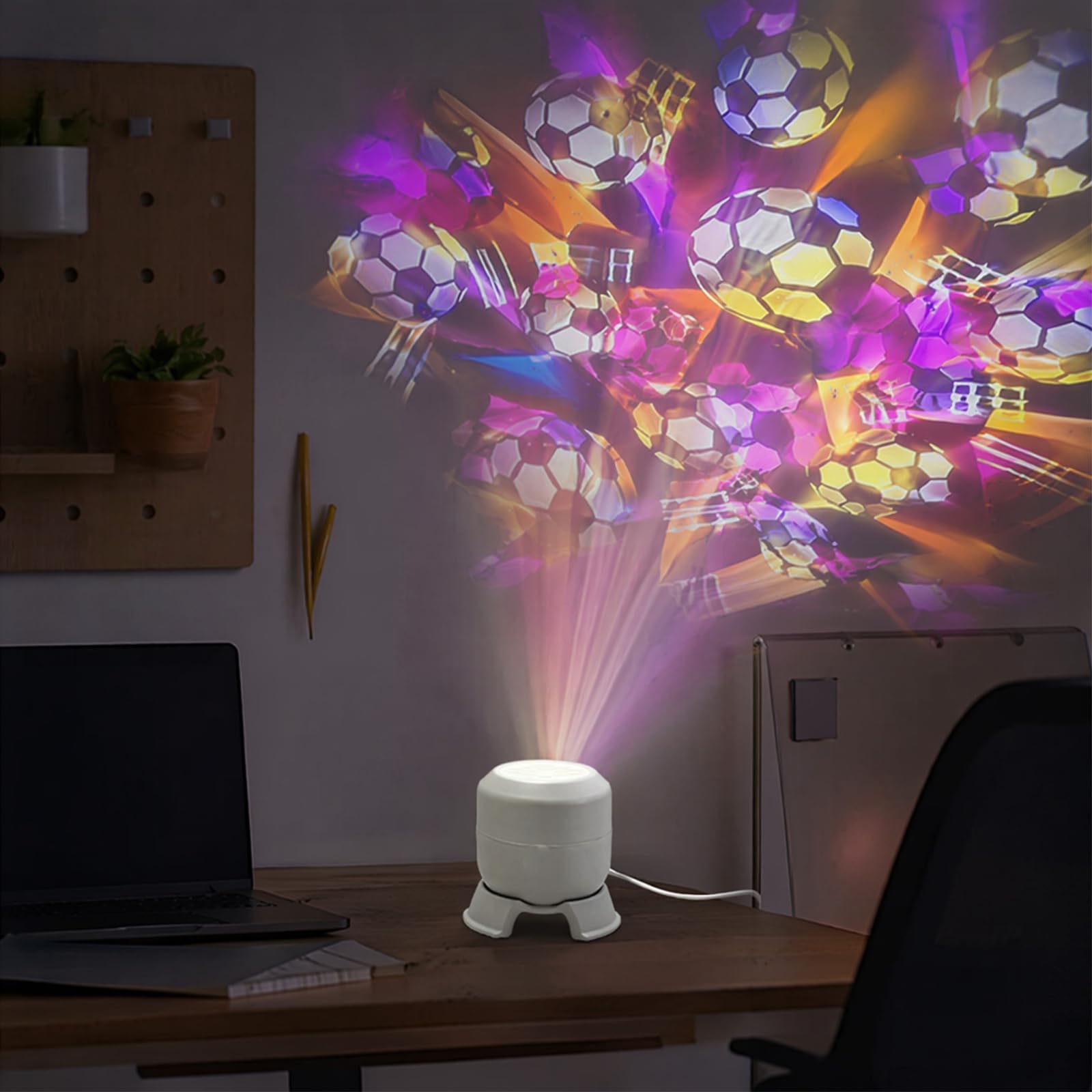 Dynamic Rotating LED Projector Light, 2-in-1 LED Ocean Light Projector
