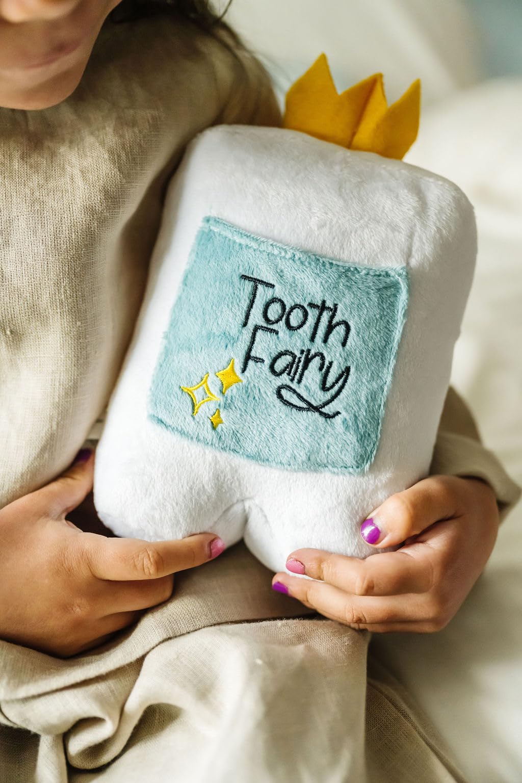 Cairn Tooth Fairy Pillow for Boys and Girls - Soft Plush Tooth Fairy Box Alternative with Pocket - Modern Keepsake Gift for Kids Losing Teeth - Squishable Stuffed Animal Co