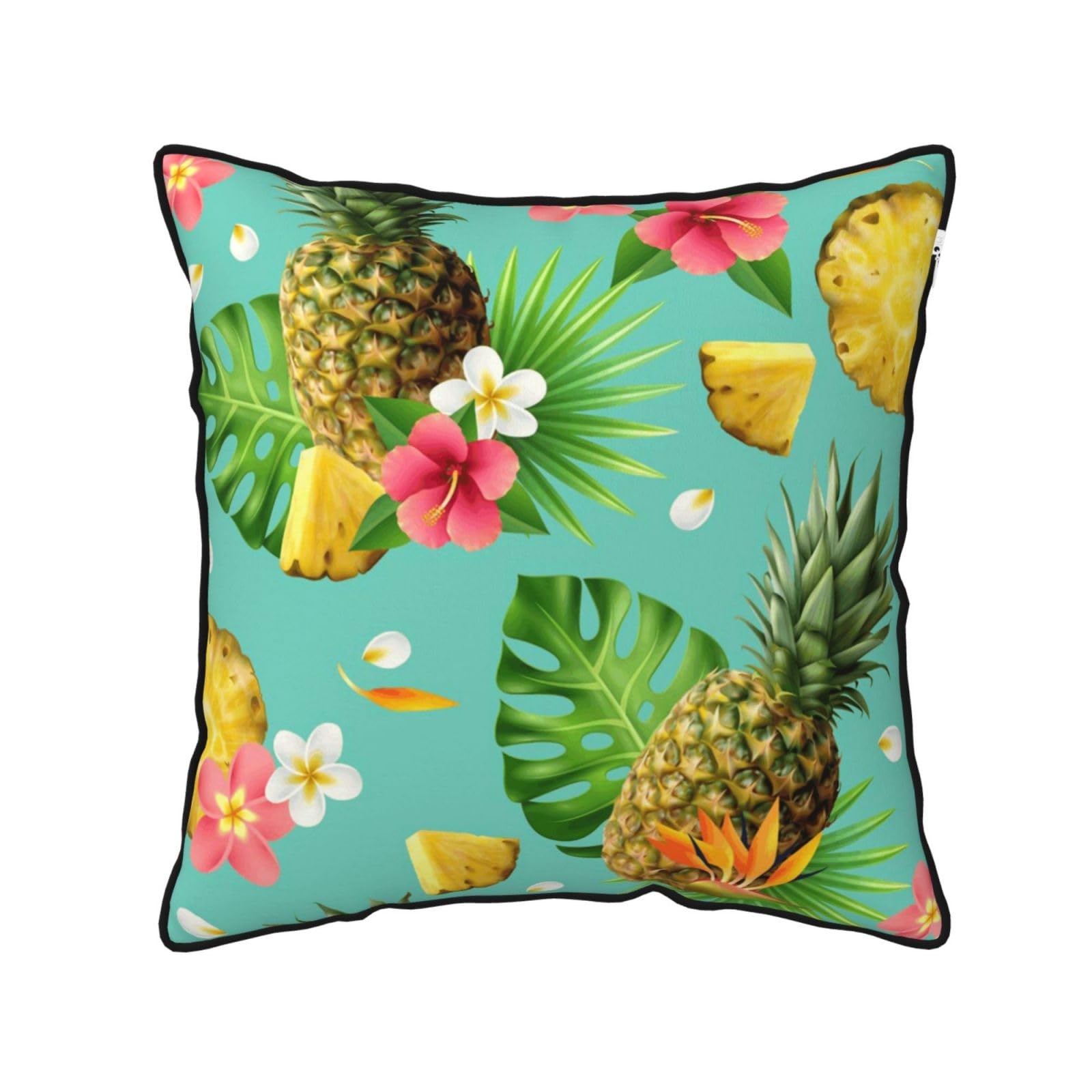 FZGGWYHL Tropical Pineapple printed Velvet Throw Pillow Cover Pillowcase